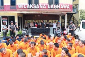 Jelang Hari Raya Idul Fitri 1445 H Polres Tanjung Perak Berhasil Ungkap 55 Kasus Dengan 60 Tersangka
