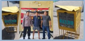Polsek Kenjeran Berhasil Mengamankan Seorang Residivis Yang Melakukan Percobaan Pencurian Kotak Amal.