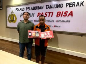 Polres Pelabuhan Tanjung Perak Berhasil Mengamankan Seorang Sopir Diduga  Edarkan Sabu.