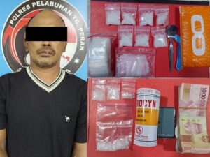 Polres Pelabuhan Tanjung Perak Berhasil Mengamankan Seorang  Cleaning Service  Edarkan  Narkotika Jenis Sabu.