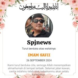 Muhammad Hudin ketua LSM GMBI Distrik Gresik turut Bela sungkawa atas meninggalnya dua tokoh wartawan.