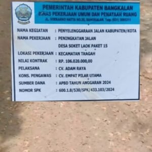 Proyek Rabat Beton Dusun Gundul Soket Laok Hancur Lebur Pelaksana CV Adam Jaya Akan Di Laporkan