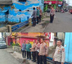 Sinergi Atasi Kemacetan, Kapolsek Krian Bersama Camat dan Anggota Dewan Tinjau Simpang 5 Klenteng