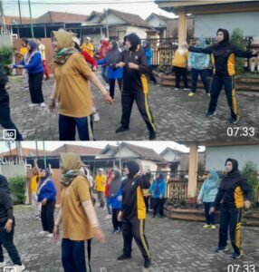 Polwan Polsek Krian Jalin Kebersamaan Lewat Senam Sehat Bersama Warga