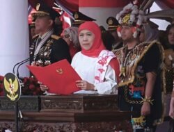 UPACARA HUT KE-81 KEMERDEKAAN REPUBLIK INDONESIA DI GEDUNG GRAHADI SURABAYA JAWA TIMUR